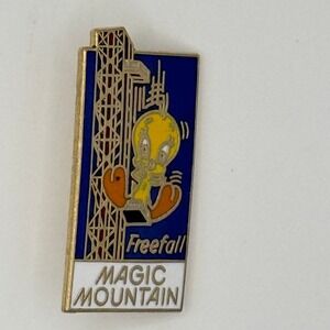 Vintage 1987 Six Flags Magic Mountain Tweety Bird‎ Freefall Pin Pinnacle Designs